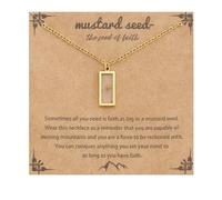 KHKINDPRO Christian Gifts for Women, Mustard Seed Necklace Christian Women Gifts Secret Sister Gifts for Women Christian Women, Faith Based Gifts for Christian Mothers Day Gifts, Stainless Steel