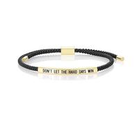 KHKINDPRO Dont Let The Hard Days Win Bracelet for Women Men, Handmade Braided Adjustable Wrap Stainless Steel To My Daughter/Best Friend Inspirational Gifts Ladies Jewelry, Adjustable from 3 to 9