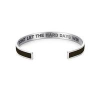 KHKINDPRO Dont Let The Hard Days Win Bracelet for Women Men, Handmade Braided Adjustable Wrap Stainless Steel To My Daughter/Best Friend Inspirational Gifts Ladies Jewelry, Adjustable from 3 to 9