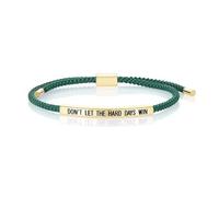 KHKINDPRO Dont Let The Hard Days Win Bracelet for Women Men, Handmade Braided Adjustable Wrap Stainless Steel To My Daughter/Best Friend Inspirational Gifts Ladies Jewelry, Adjustable from 3 to 9