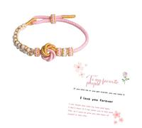 KHKINDPRO To My Mom/Wife/Daughter/Best friend and Favorite People-Infinity Forever Heart Bracelet Natural Emperor Jasper Stone Beaded Wrap Bracelet Double-layer Bracelets Adjustable Bracelet Gifts