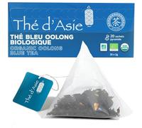 Khla - Organic Blue Oolong Tea - Pack of 20 Pyramid Tea Bags - Organic Tea - Slimming Weight Loss Diet - Asian Tea - Origin China - Herbal Tea & Infusion.