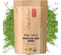 Khla - Organic Matcha Tea Powder 200g - Premium Grade - Macha Green - Ideal for Latte & Baking - Mild & Vegetable - Herbal Tea & Infusion - Iced or Hot