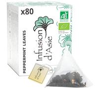 Khla - Organic Peppermint Tea - 80 Pyramid Tea Bags - Herbal Tea & Wellness Infusion - Digestion & Natural Freshness - Hot or Iced - Origin Egypt
