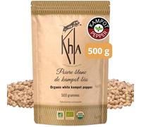 Khla - White Kampot Pepper 500g - Organic White Kampot Peppercorns - Premium Cambodian Pepper - Strong & Powerful - For Grinder Refill - Direct from Producer - Origin Cambodia