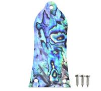 KHLESBY Real Abalone Shell Classic 3 Holes Natural Guitar Truss Rod Cover For Gibson Les Paul LP Professional Accessories (Paua Abalone)