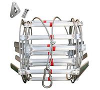KHLMSRXJ Aluminum Alloy Wire Soft Ladders, Folding Emergency Fire Escape Rope Ladder Multifunctional Safety Ladder for Escape Rescue, Work at Height, Fire Control,49FT/15M
