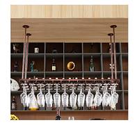 KHLMSRXJ Ceiling Decorative Wine Rack Retro Ceiling Rack Upside Down Hanger Suitable for Living Room Dining Room Bar Counter Rack Flower Pot Display (Color : Brown, Size : 80X35X60CM)