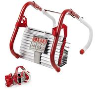 KHLMSRXJ Emergency Fire Escape Ladder 2-6 Storey, Aluminum Alloy Flame Resistant Portable Safety Ladders, Easy To Store Fire Ladder For Indoor Outdoor,13ft/4m,10M/32FT