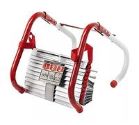 KHLMSRXJ Emergency Fire Escape Ladder Flame Resistant Safety Extension Rope Ladder with Wide Steps, 2-6 Homes Reusable Compact & Portable External Ladder,4M/13FT