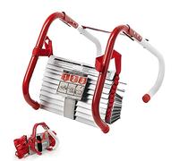 KHLMSRXJ Emergency Fire Escape Ladder for Windows and Balcony, 2-6 Storey Portable Safety Reusable Ladder with Anti-Slip Rungs and Wide Steps for Adults & Kids,13FT/4M