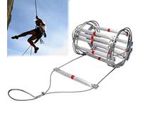 KHLMSRXJ Fire Escape Ladder, Fire Escape Ladders, Emergency Rescue Rope Ladder, Heavy Multifunctional Safety Climbing Rope Ladders with Hooks/26Ft/8M