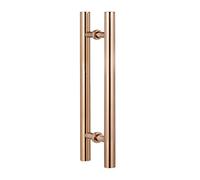 KHLMSRXJ Heavy Duty Commercial H Shaped Barn Door Handle, Double Sided Stainless Steel Handle for Interior and Exterior Doors, Champagne, 80cm/31 1/2" x 50cm