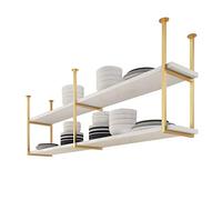 KHLMSRXJ Kitchen Wine Rack Ceiling Mount | Pan rack/Hanging Shelf Hanger Organiser Storage Shelving Tray Holder Ceiling Decoration Shelf For bars,restaurants,kitchens, White (Size : 150×30×