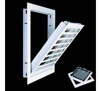 KHLMSRXJ Louvered Vent/Access Panel with Mesh Cover, Decorative Removable Grille Filters Covers, Wall and Ceiling Inspection Service Door Loft Hatch(40x50cm/15.7x19.7in)