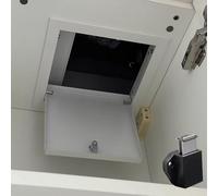 KHLMSRXJ Magnetic Wall Access Panel Cover for Tile Cabinet, White Inspection Door Service Revision Hatch with Click Function, Easy Access Wall Hole Plate(13.8x13.8inch/350x350mm)