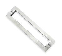 KHLMSRXJ Modern, sturdy, Silver glass door handle for barn doors, glass shower doors and living room doors, 123.5 cm long and 120 cm wide