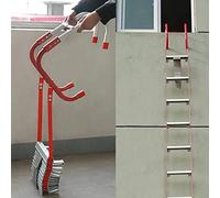 KHLMSRXJ Retractable Fire Escape Ladder 2-6 Homes, Portable Emergency Fire Ladder with Wide Aluminum Steps for Adults and Kids Window Exit,7.5M/24FT