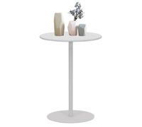 KHLMSRXJ Round Bar Table for Narrow Space, High Top Bistro Pub Tables with Stable Base, Coffee Table, Circular Cocktail Dining Table, Accent End Table, White(48x48x56cm)