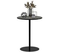 KHLMSRXJ Round Bistro Table Counter Height Cocktail Table, High Top Bar Pub Dining Table Coffee Drink Side Table End Tables for Home, Living Room, Restaurant, Black(70x70x72cm)