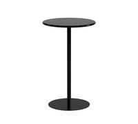 KHLMSRXJ Round Cocktail Table, High Top & Counter Height Bar Pub Table with Metal Base for 2-3 People, Drink Side/End Table for Home, Kitchen Dining, Cafe, Bistro, Party, Black(40x40x72cm)
