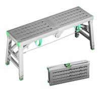 KHLMSRXJ Scaffold Ladder Scaffolding,Portable Folding Scaffold,Work Platform Adjustable Height,Metal Tech Scaffolding Tools,for Home Improvement,Patching Drywall or Cleaning Windows (200cm)