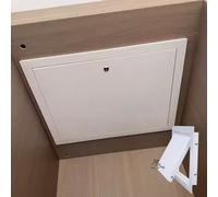 KHLMSRXJ White Loft Hatch/Access Panel Door with Lock, Metal Wall Hole Cover Attic Inspection Hatch, 15x15 20x20 30x40 30x60 50x50 Cm Bathroom Drywall Door(50x50cm/19.7x19.7in)