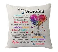 KHLOY Grandad Cushion Cover Gift, Funny Grandad Pillow Cover For Men - Birthday, Christmas, Father's Day Gift From Granddaughter, Grandson - Reminder Pillowcase 18"x 18"