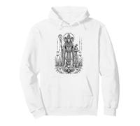 Khnum Ram Creator Ancient Egyptian Monochrome Art Pullover Hoodie