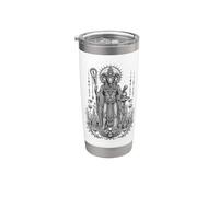 Khnum Ram Creator Ancient Egyptian Monochrome Art Stainless Steel Insulated Tumbler