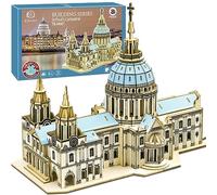 KHOLEZ 3D Wooden Puzzle, St. Paul's Cathedral Model Kit for Adults/Children to Build, 3D Jigsaw Puzzles DIY Wooden Model Building Construction Craft Kits, Christmas/Birthday Gift for Men Women
