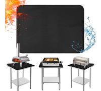 Khongoo Fireproof Heat Resistant Mat Under BBQ Grill, 50x70 cm, Black