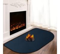 Khongoo Hearth Rugs for Fireplaces Fire Resistant, 100 x 60 cm, 1 mm, Blue | 1832°F Fireproof mat for log burner, fiberglass fire mat protects floors carpets from sparks embers, easy to clean, versatile