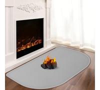 Khongoo Hearth Rugs for Fireplaces Fire Resistant, 150 x 80 cm, 1 mm, Grey | 1832°F Fireproof mat for log burner, fiberglass fire mat protects floors carpets from sparks embers, easy to clean, versatile
