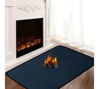 Khongoo Hearth Rugs for Fireplaces Home Protection, 120 x 80 cm, 1mm, Blue | 1832°F Fire proof mat for log burner, fiberglass fire retardant mat shields floors & carpets from embers, easy to clean