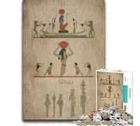 Khonsu Egyptian God Adult Wooden Jigsaw Puzzle | Section-by-section building: a practical indoor pastime during indoor leisure.