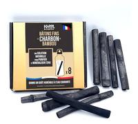 Khool BAMBOO Set of 8 Fine Bamboo Charcoal Sticks 1 to 2 cm Diameter For Cleaning and Improving Taste of Water in Your Bottles and Carafes (1152)
