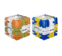 Khoolty Game, The 3D Maze Cube - Which Transforms Logic into Fun: Interactive Puzzle, Suitable for Children and Adults, Puzzle Cube, Develops Logic and Concentration(BLUE+ORANG)