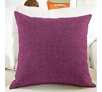 Khooti Jute Cushion Cover, 10 x 10 Inches / 25 x 25 cm (Wine)(Pack of 2)-50 TC
