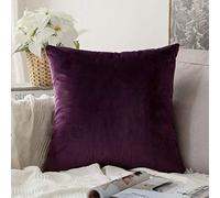 Khooti Velvet 200 TC Cushion Cover Pack Of 1-10"X10"/25X25 Cm-Color-Wine-Soft Pillow Covers Cushion Case For Sofa Bedroom Living room Chair Car