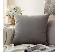 Khooti Velvet Cushion Cover Pack of 1-10" x 10" / 25 x 25 cm - Light Grey - Soft Pillow Covers Cushion Case for Sofa Bedroom Livingroom Chair Car, Cushion Cover