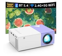 KHQ 1080P HD Projector Compatible with Portable Projector, Movie Projector for Indoor Outdoor Home Theater, Compatible with Android, iOS, Windows, Tablet, TV,