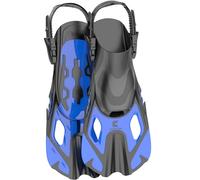 Khroom Short Fins Adults/Children Size 32-47 | Adjustable Snorkel Fins Short | Blue