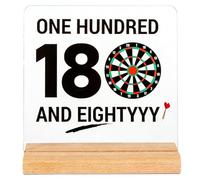 KHstylehoo Dart Gifts for Men, Acrylic Plaque, Dart Fans Birthday Gift, Darts Accessories, with "ONE HUNDRED AND EIGHTYYY" Slogan, Personalised Mens Dartgift Idea Presents