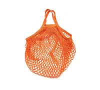 KHTO Portable Reusable Grocery Bags for Fruit Vegetable Bag Cotton Mesh String Organizer Handbag Short Handle Net Shopping Bags Tote (Orange)