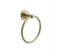 khtumeware 1 Pack Champagne Honey Bronze Bath Towel Ring, Bathroom Hardware Accessories Heavy-Duty Hand Towel Holder for Bathroom, Modern Round Towel Hanger Wall Mounted