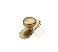 khtumeware 10 Pack 1-1/4 inch Backplate for Cabinet Knobs Brushed Brass Drawer Knobs Satin Gold Cabinet Hardware Vintage Knobs with Backplate