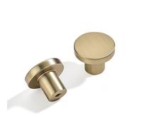 khtumeware 10 Pack Champagne Bronze Cabinet Knobs - 1-1/5 Inch Brushed Gold Round Drawer Pulls for Kitchen Cabinet Hardware Dressers Knobs and Closets