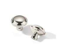 Khtumeware 10 Pack Drawer Pulls 1-1/4 Inch Kitchen Cabinet Knobs Solid Round Polished Nickel Dresser Knobs Simple Cabinet Hardware