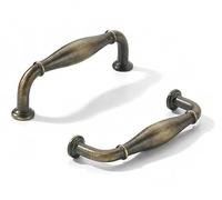 khtumeware 2-Pack 4 Inch(102mm) Hole Center Antique English Brass Solid Heavy-Duty Tradition Handles Hardware for Bathroom Dressers Pull cabinets wardrobes Closet Doors